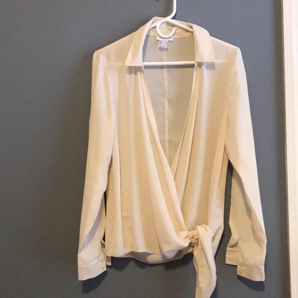 Venus long sleeve wrap blouse - ivory